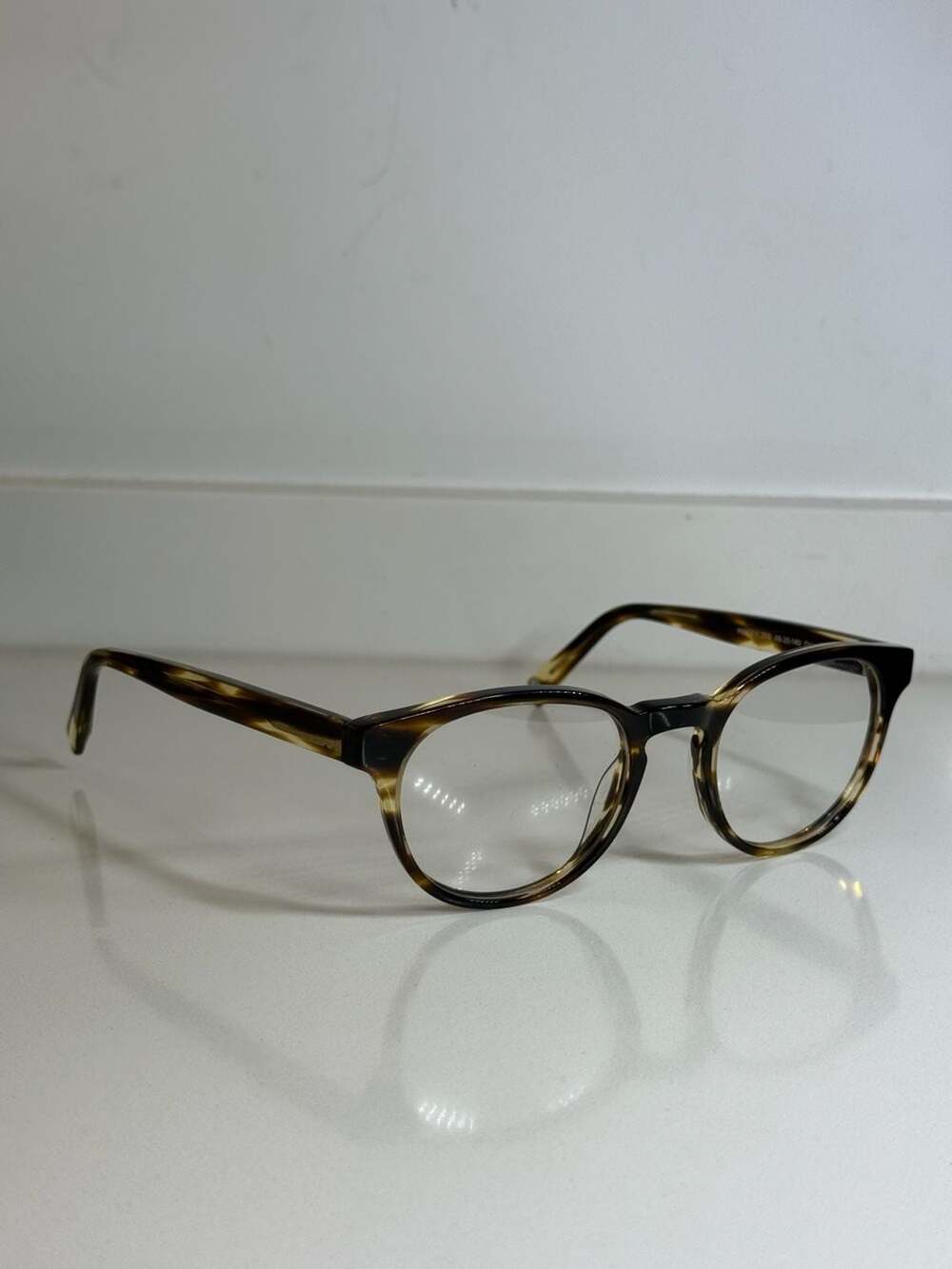 Warby Parker Percey 256 Striped Sassafras Round Eyeglasses Frame